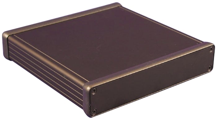 Hammond 1455 Series Black Aluminium Enclosure, IP54, Black Lid, 160 x 165 x 31mm