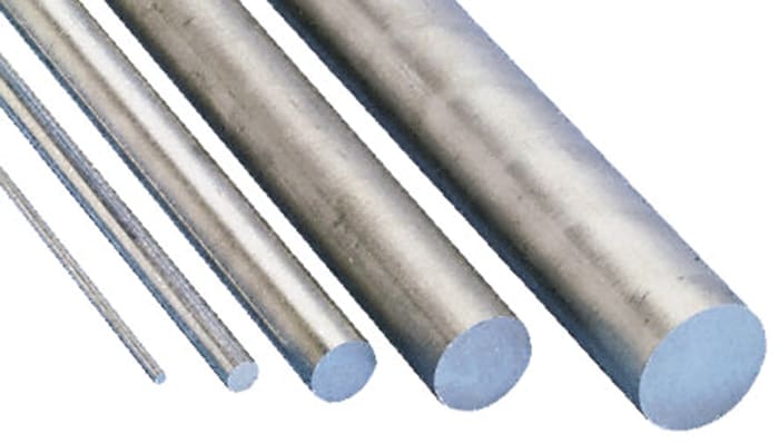 RS PRO 2 in Diameter Metal Rod, 24 in L