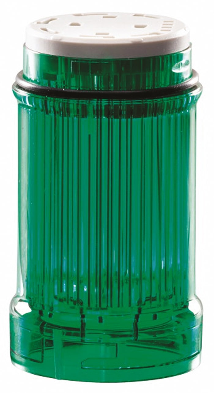 Maják barva čočky Zelená LED základna 40mm 24 V AC/DC