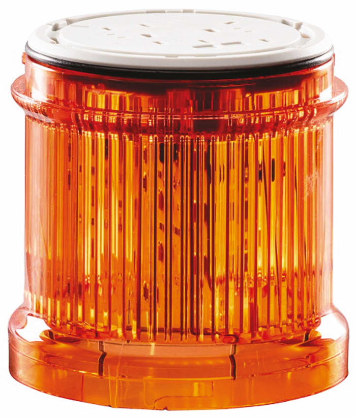 Flashing LED Beacon, Orange, 24V, 70mm