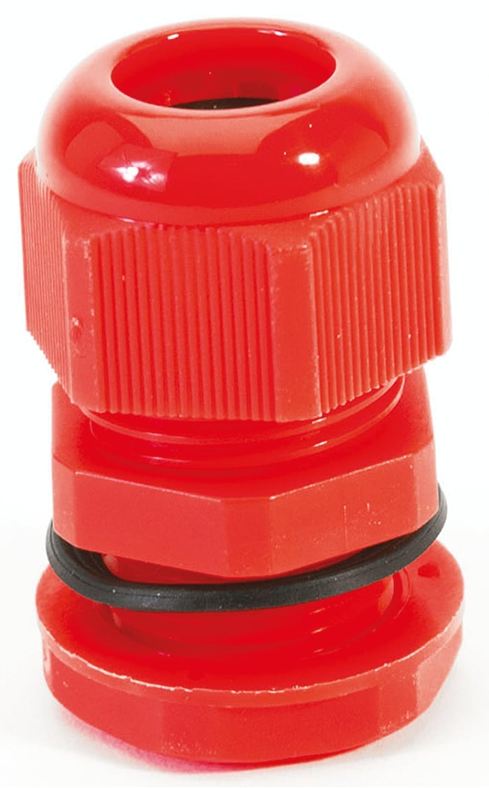 HellermannTyton NGM Series Red Nylon Cable Gland, M25 Thread, 13mm min., 18mm max., IP68