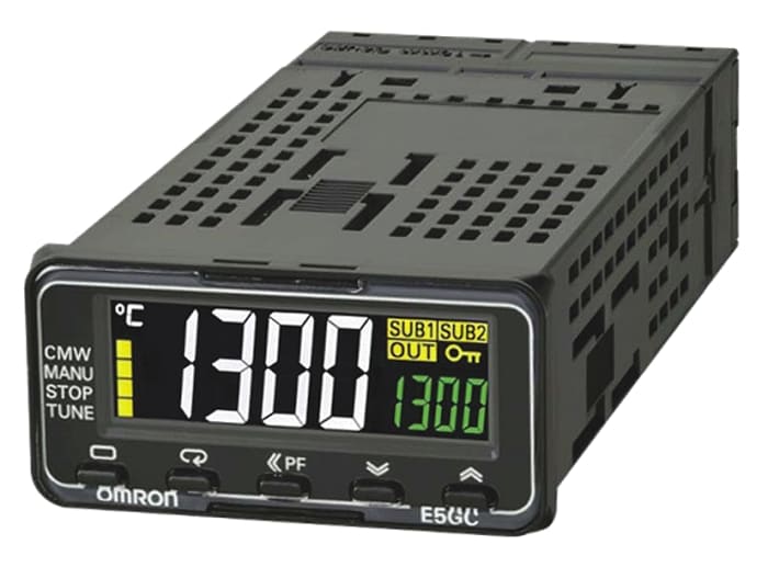 Omron E5GC Panel Mount PID Temperature Controller, 48 x 48mm, 1 Output Relay, 24 V ac/dc Supply Voltage ON/OFF, PID,