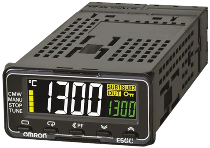 Omron E5GC Panel Mount PID Temperature Controller, 48 x 48mm, 1 Output Relay, 24 V ac/dc Supply Voltage ON/OFF, PID,
