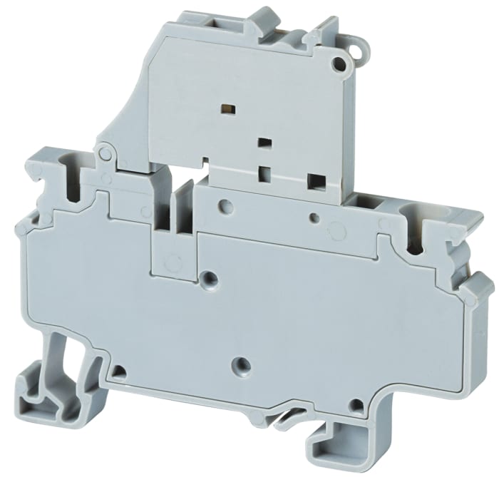 RS PRO Grey, Single-Level, Screw Down Termination