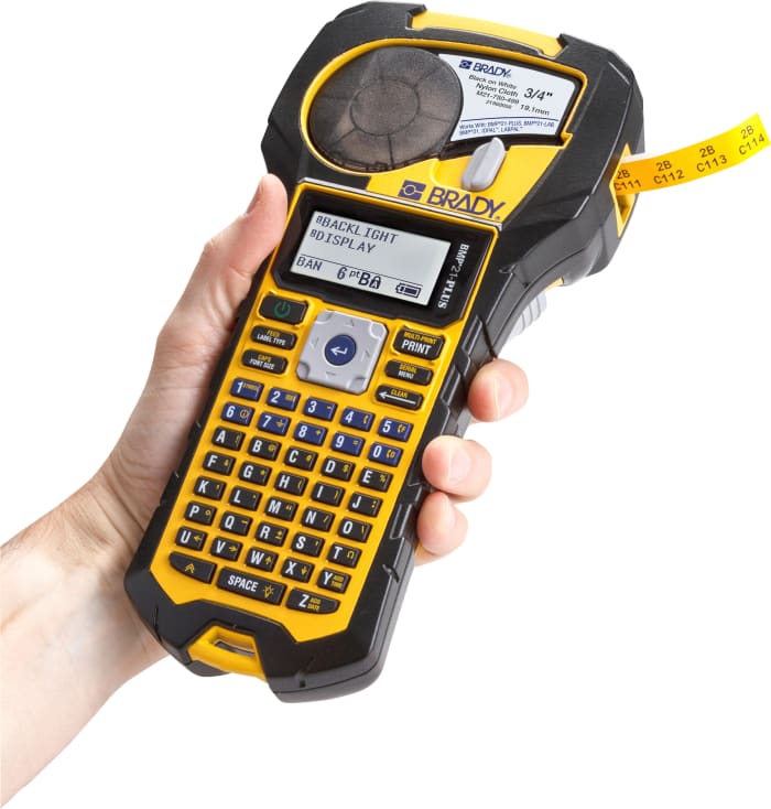 Brady BMP21-PLUS Series BMP21-PLUS Electrical Kit UK Handheld Label Printer  With ABC Keyboard, UK Plug