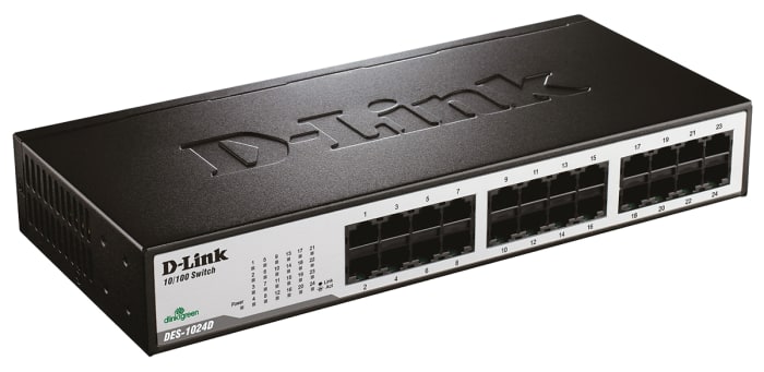 D-Link 24-Port Fast Ethernet Unmanaged Desktop Switch, Unmanaged 24 Port Ethernet Switch, UK