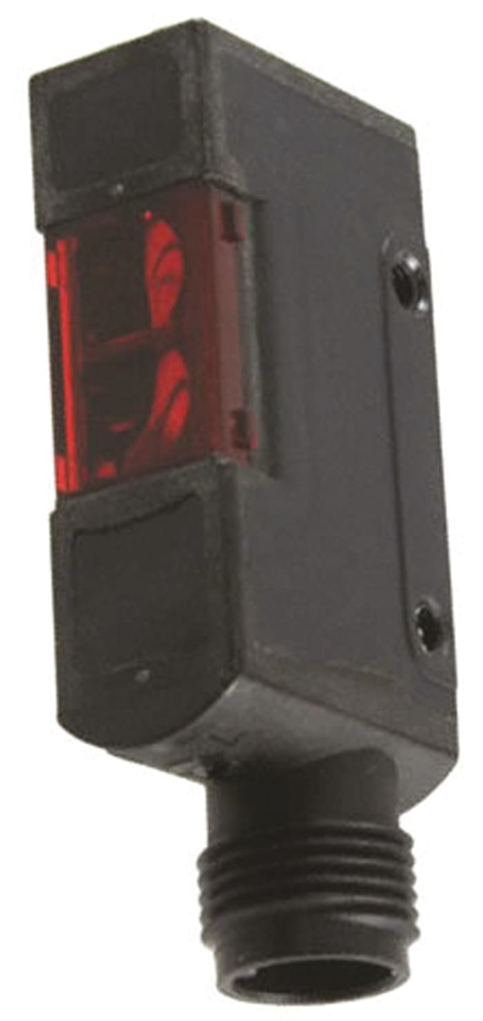 Fotocélula rectangular Omron, Sistema Difuso, alcance 10 mm → 200 mm, salida PNP, Conector Cableado M12, IP67