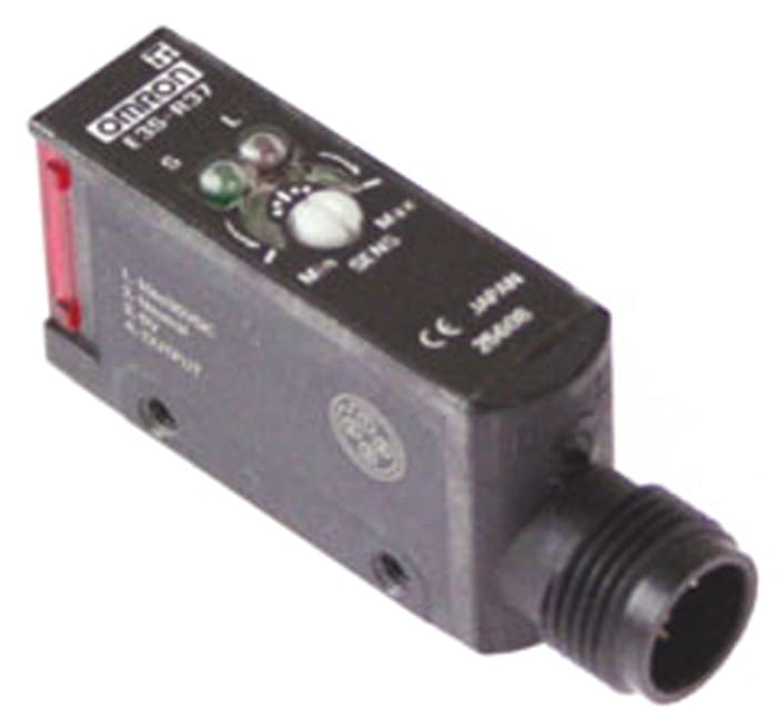 Omron Retroreflective Photoelectric Sensor, Block Sensor, 100 → 300 mm Detection Range