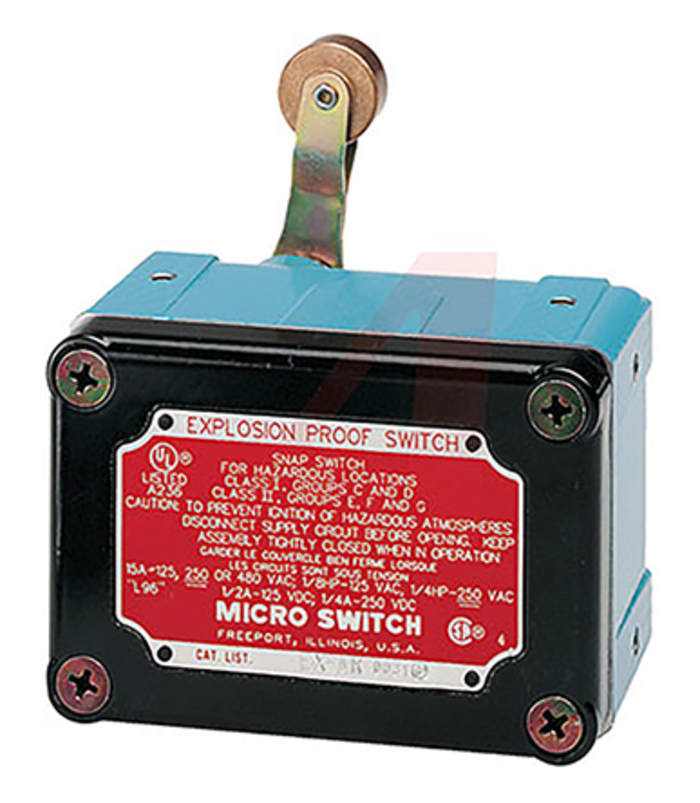 Honeywell Roller Lever Limit Switch, 2NO/2NC, DPDT, Aluminium Housing, 125V ac Max, 10A Max