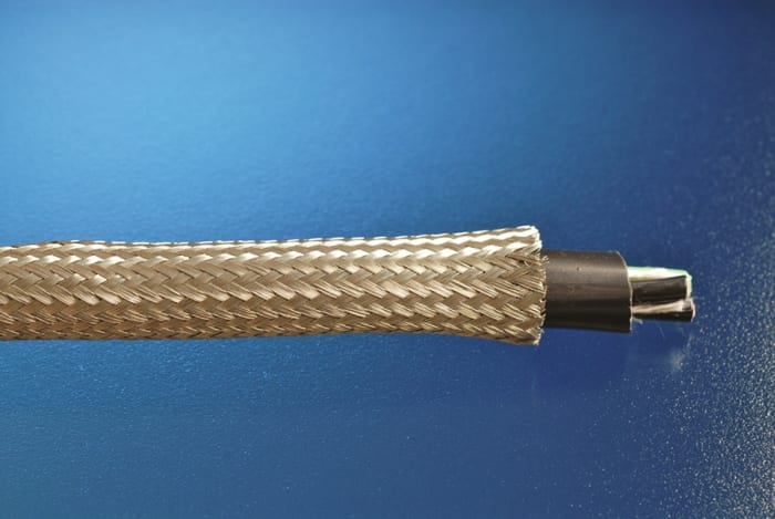 2167 SV005 Alpha Wire, Alpha Wire Expandable Braided Copper Silver Cable  Sleeve, 3.97mm Diameter, 30m Length, 821-1725