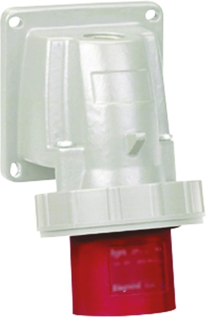 Legrand, 0591 IP66, IP67 Red Surface Mount 3P+N+E Industrial Power Socket, Rated At 125A, 380 → 415 V