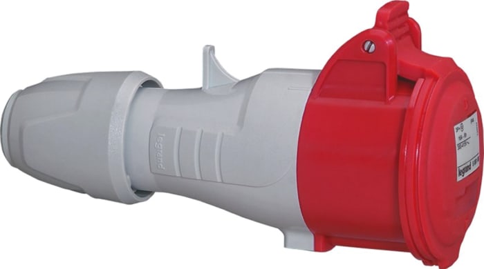 Legrand, P17 Tempra Pro IP44 Red Cable Mount 3P + E Industrial Power Socket, Rated At 16A, 415 V
