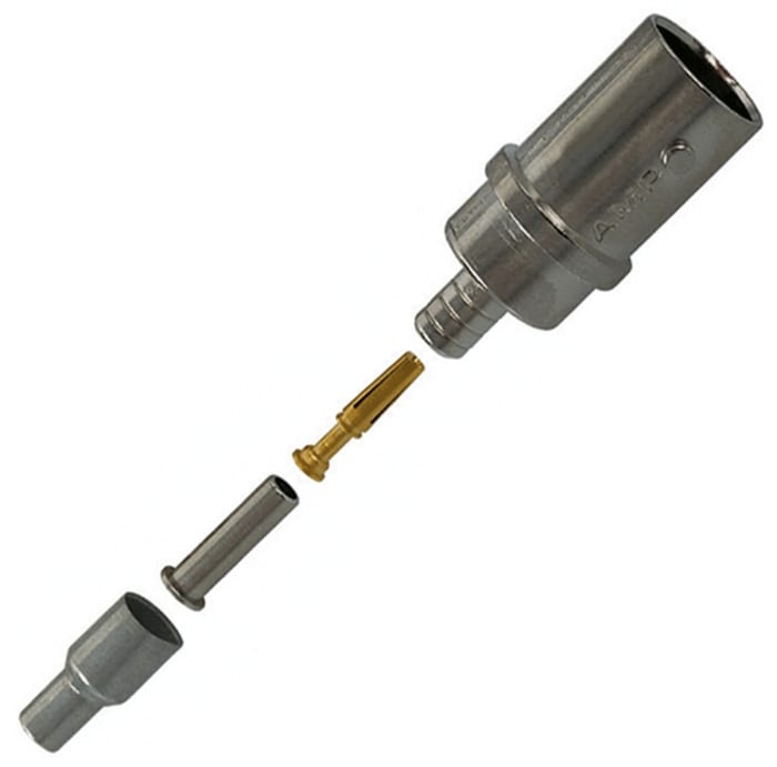 TE Connectivity BNC Series, Jack Cable Mount BNC Connector, 75Ω, Crimp Termination, Straight Body