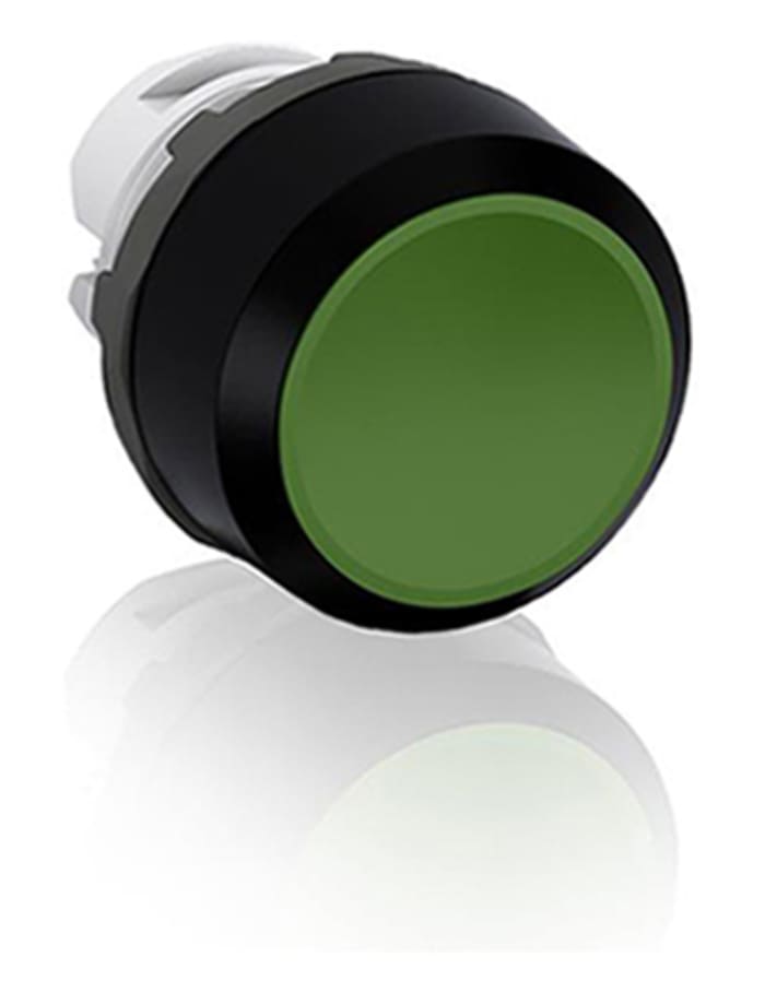 ABB Modular Series Green Flush, Momentary Actuation, 22mm Cutout