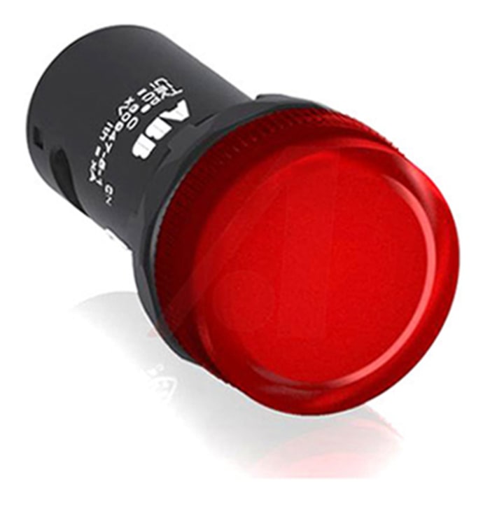 ABB, ABB Compact, Panel Mount Red LED Indicator, 22mm Cutout, IP20, Round, 230V