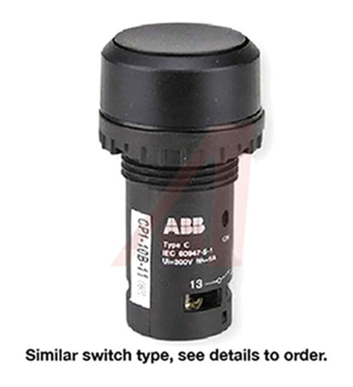 ABB Compact Series Push Button, Flush Mount, 22mm Cutout, IP66