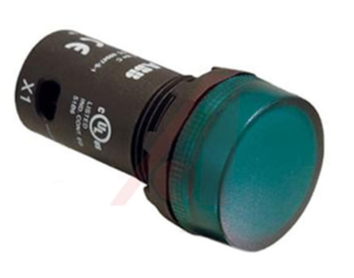 Bouton-poussoir LED ABB Vert 230V, Ø découpe 22mm, IP66