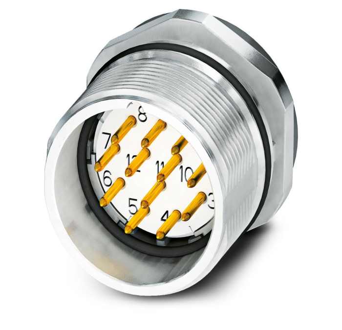 Phoenix Contact Circular Connector, 12 Contacts, Bulkhead Mount, M23 Connector, Plug, Male, IP67, CA Series