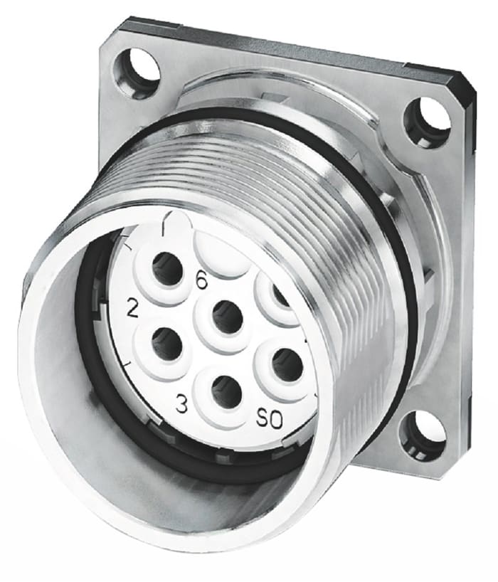 Phoenix Contact Circular Connector, 6 Contacts, Bulkhead Mount, M23 Connector, Socket, Female, IP67, CA Series