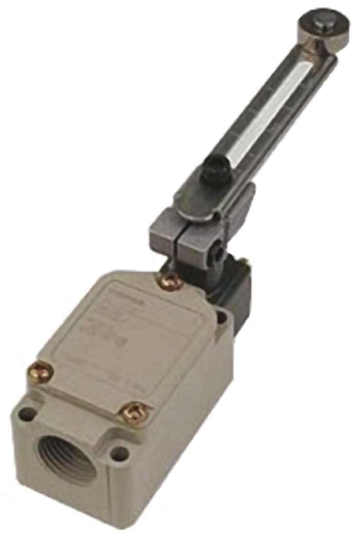 Omron Roller Lever Limit Switch, NO/NC, IP67, SPST, 500V ac Max, 10A Max