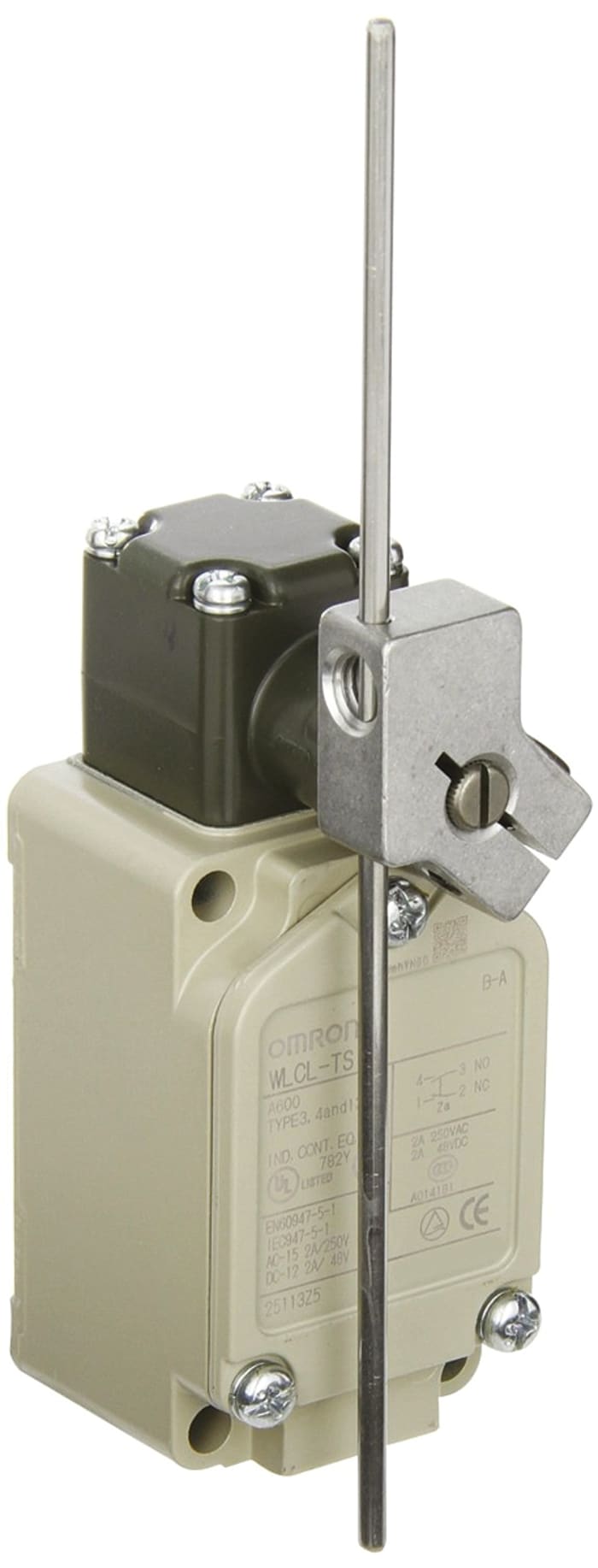 Omron Coil Spring Limit Switch, NO/NC, IP67, SPST, 500V ac Max, 10A Max