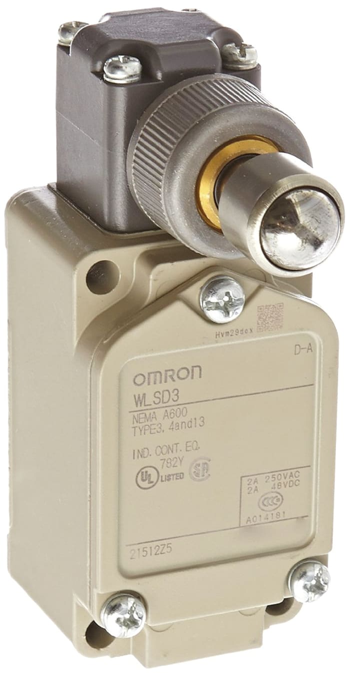 Omron Limit Switch, NO/NC, IP67, SPST, 500V ac Max, 10A Max