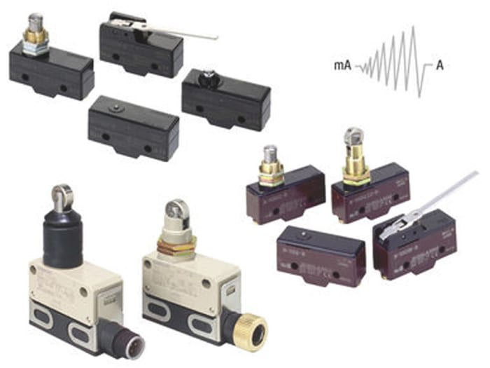 Final de carrera con Pulsador con roldana Omron, SPDT, NA/NC, 480V, 480 V ac 15 A, 125 V dc 500mA, IP65