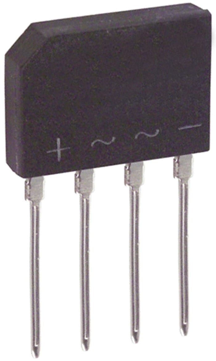 Diodes Inc Bridge Rectifier, 2A, 50V, 4-Pin
