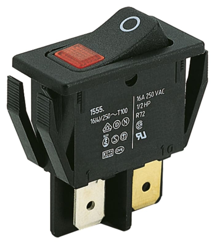 Marquardt DPST, Latching Rocker Switch Panel Mount