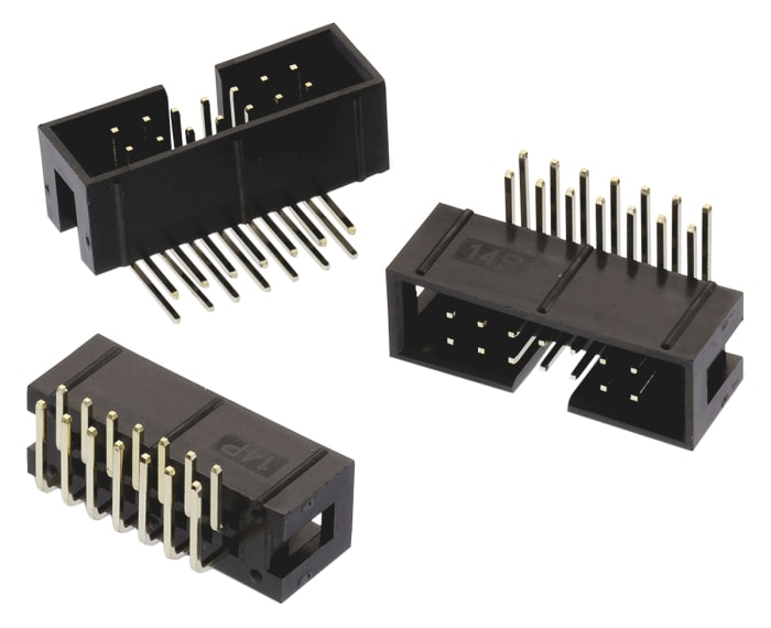 Wurth Elektronik WR-BHD Series Right Angle Through Hole PCB Header, 34 Contact(s), 2.54mm Pitch, 2 Row(s), Shrouded