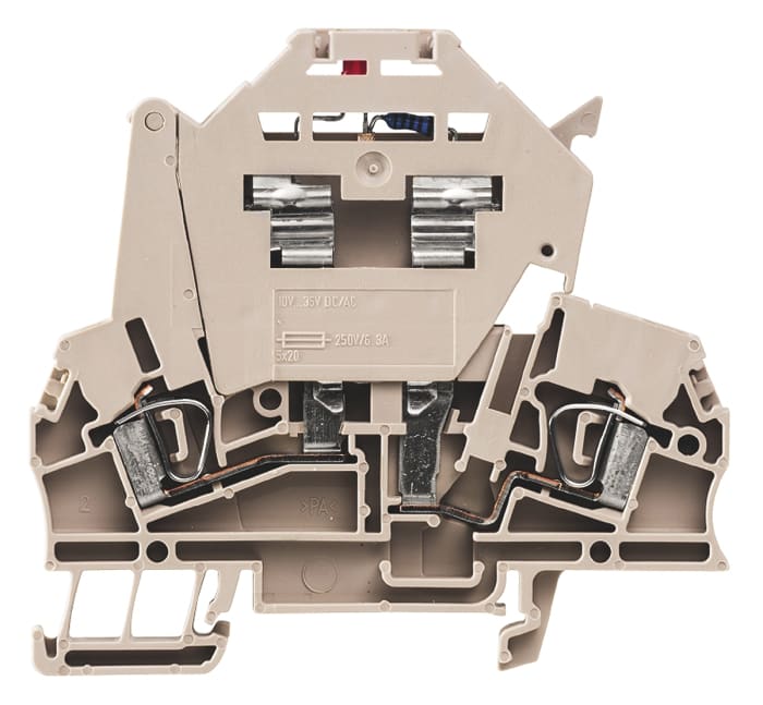 Weidmuller 1616440000 ZSI Series Beige, 2.5mm², Single-Level, Clamp Termination, Fused