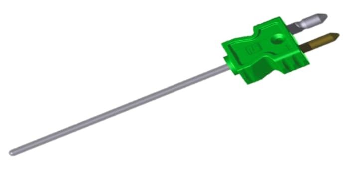 Termopar tipo K RS PRO, Ø sonda 6mm x 1m, temp. máx +1200°C, conexión Conector macho estándar