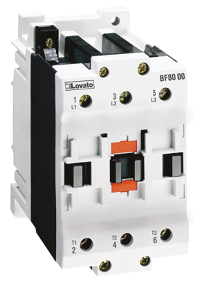 Lovato Orange BF Contactor, 400 V ac Coil, 3-Pole, 65 A, 33 kW (AC3 380V - 400V), 3NO, 600 V