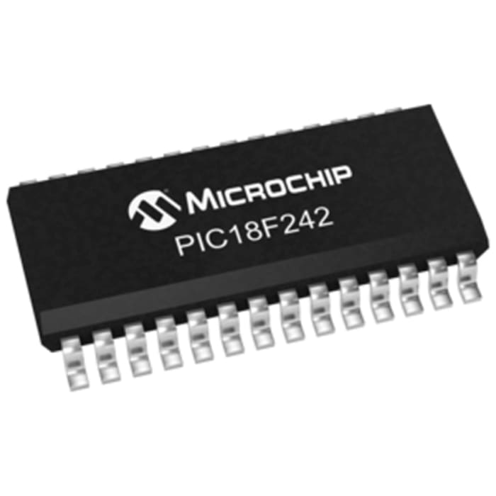 Microchip, 8bit PIC, PIC18F Microcontroller, 40MHz, 16 kB Flash, 28-Pin SOIC