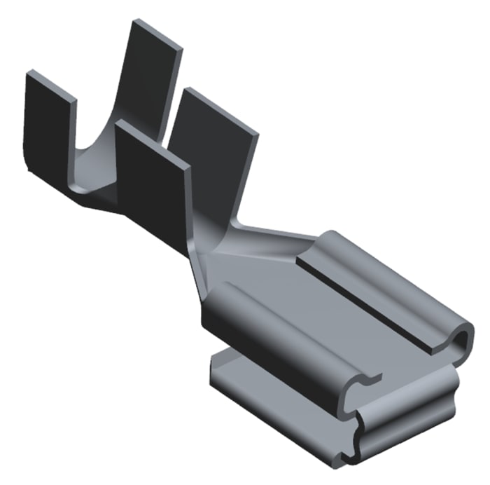 TE Connectivity 250 Uninsulated Crimp Piggyback Terminal, 6.35 x 0.81mm Tab Size, 2mm² to 6mm²