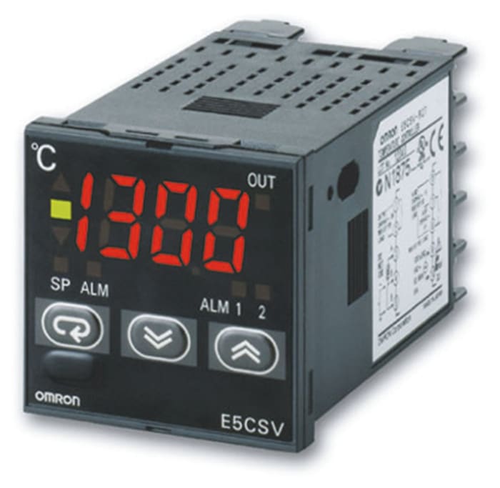 Omron E5CSV PID Temperature Controller, 48 x 48mm, 1 Output Alarm, Relay, 100 → 240 V ac Supply Voltage