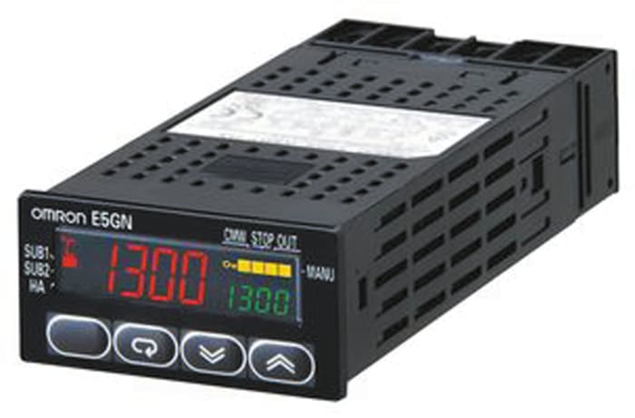 Omron On/Off Temperature Controller, 48 x 24mm, Thermocouple, Thermometer Input, 100 → 240 V ac Supply
