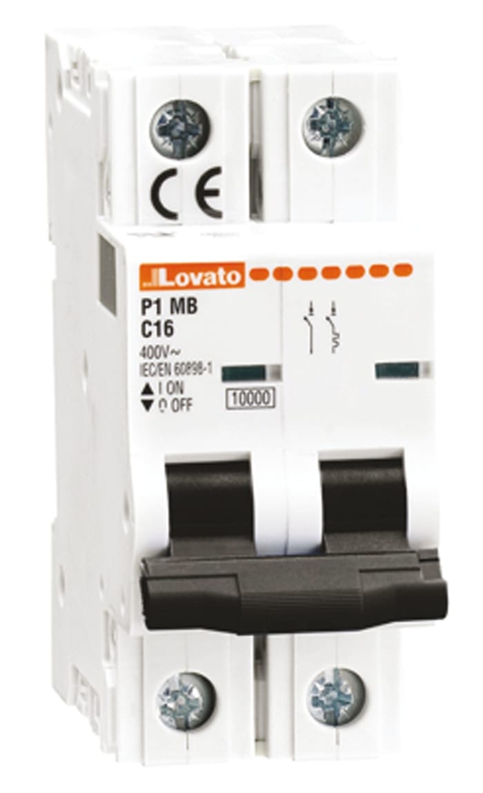 Interruptor automático 1+N, 25A, Curva Tipo C, Poder de corte 6 kA, ModuLo, Montaje en Carril DIN