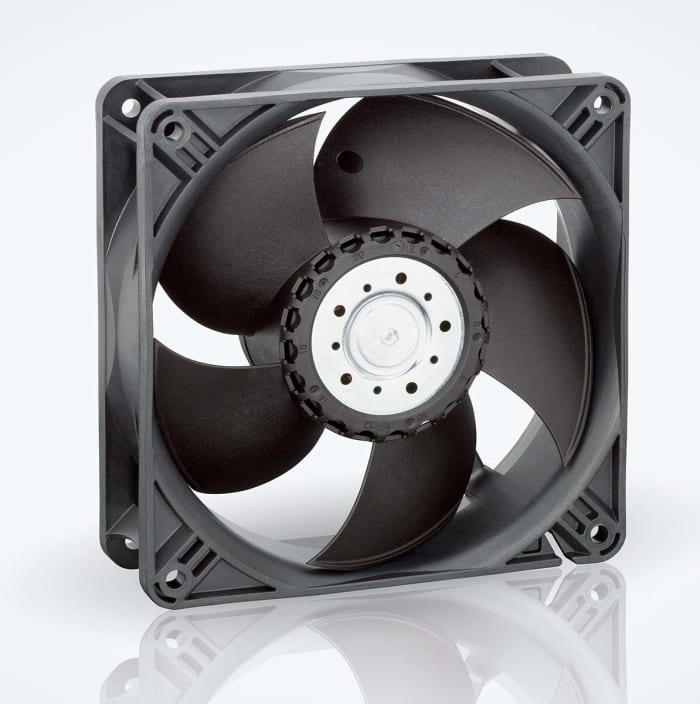 ebm-papst 4400 Series Axial Fan, 12 V dc, DC Operation, 205m³/h, 5.3W, IP20, 119 x 119 x 38mm