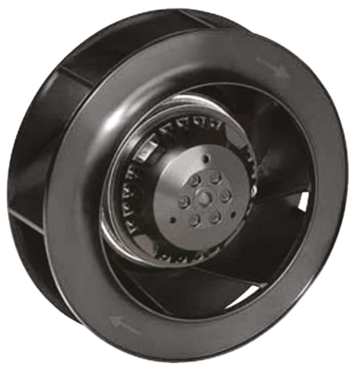 ebm-papst R2E225 Series Centrifugal Fan, 115 V ac, AC Operation, 225 (Dia.) x 107 Dmm