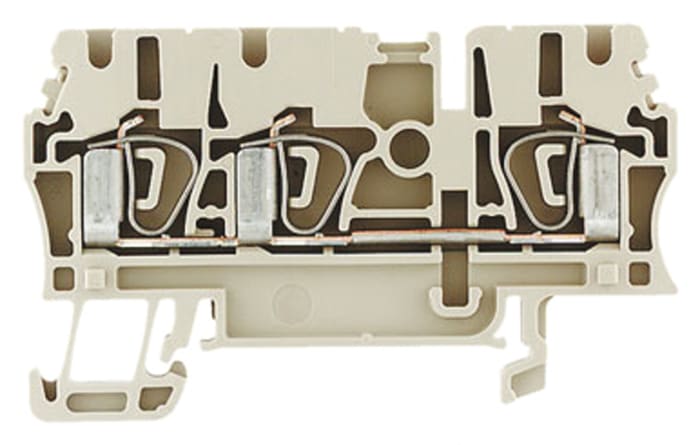 Weidmuller 1608540000 Z Series Beige, 2.5mm², Single-Level, Clamp Termination