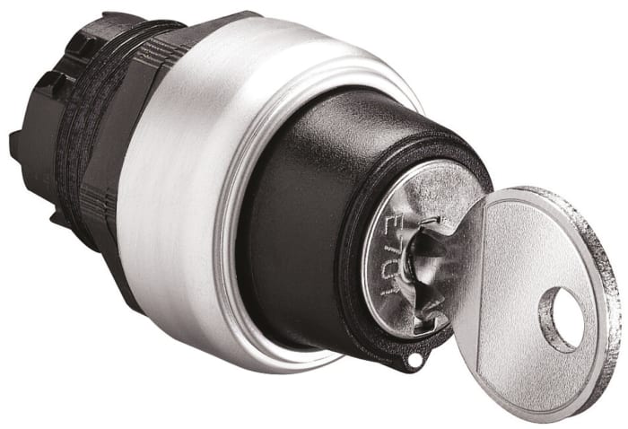 Lovato Platinum 3-position Key Switch Head, Spring Return to Centre, 22mm Cutout
