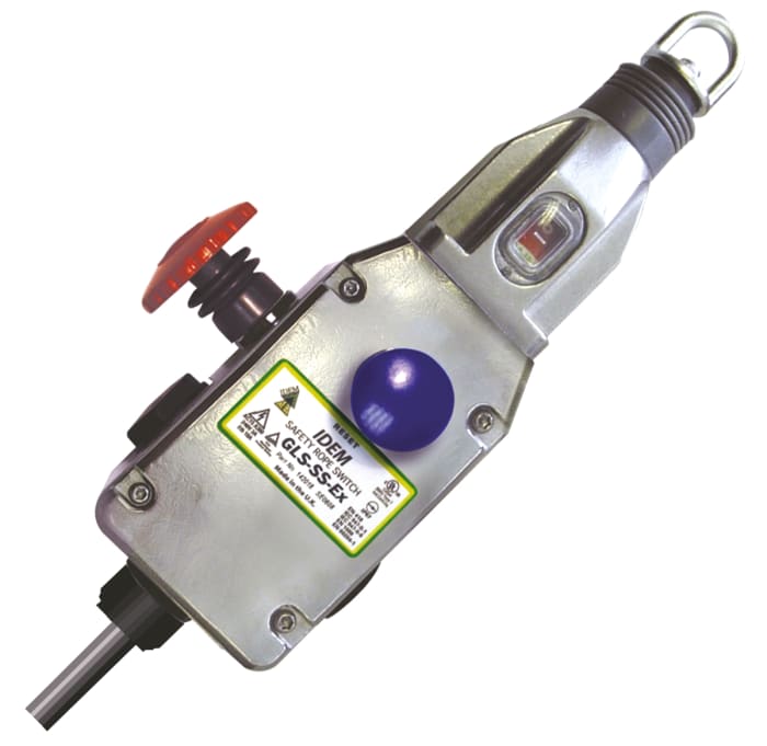 IDEM GLS-SS-Ex Rope Pull Switch, 100m, 2NO/2NC, Straight