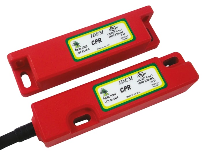IDEM CPR Series Magnetic Non-Contact Safety Switch, 250V ac, Plastic Housing, 2NC, 2m Cable