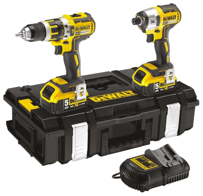 Kit Perceuse visseuse sans-fil, 18V, 5Ah Li-Ion