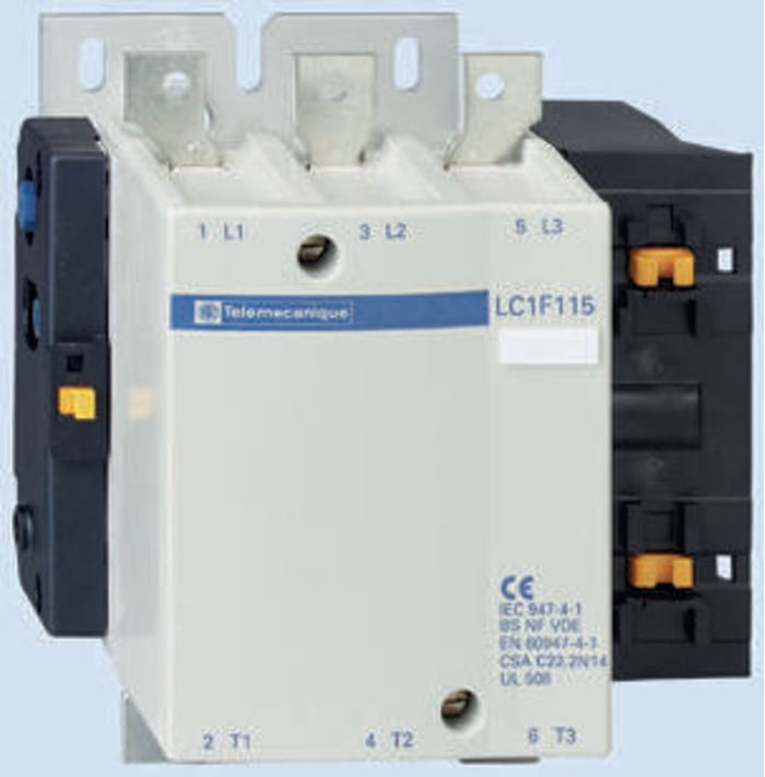 Schneider Electric LC1F Series Contactor, 220 V ac Coil, 3-Pole, 150 A, 80 kW, 3NO, 1 kV ac