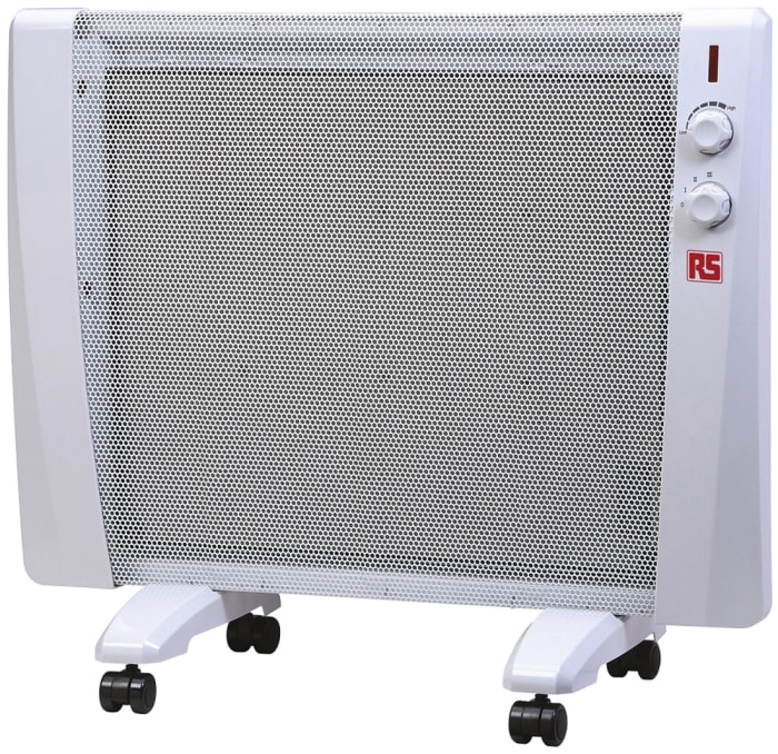 RS PRO 1kW Radiant Panel Heater, Floor Mounted, Wall Mounted, Type C - European Plug