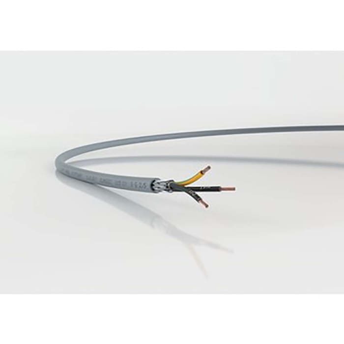 Câble de commande RS PRO, 3 x 4 mm², 11 AWG, gaine en PVC, Gris, 50m