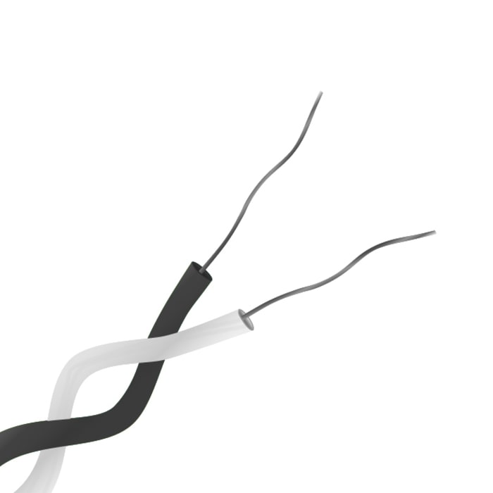 RS PRO Type J Thermocouple Cable/Wire, 25m, Unscreened, PTFE Insulation, +260°C Max, 1/0.2mm