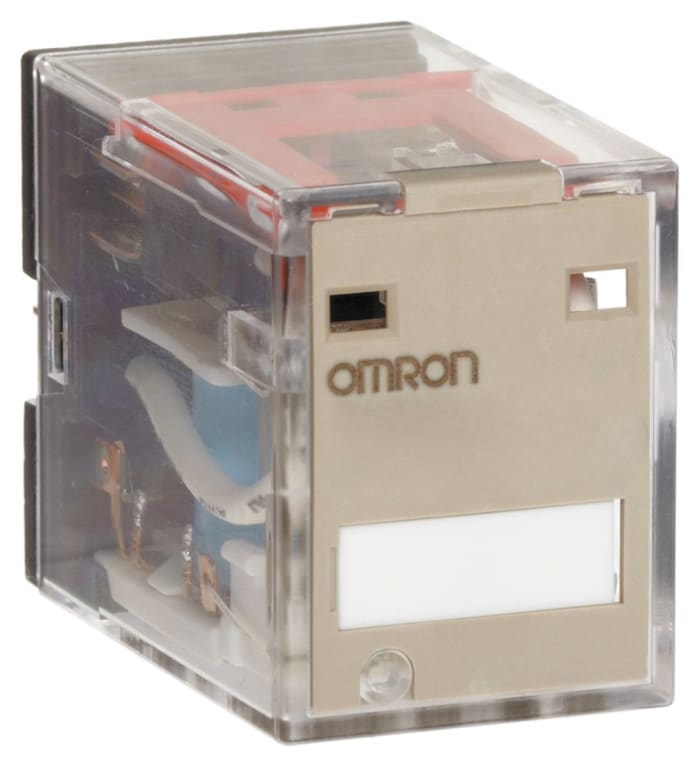 Relé de potencia sin enclavamiento Omron MY de 2 polos, DPDT, bobina 110V dc, 10A, enchufable